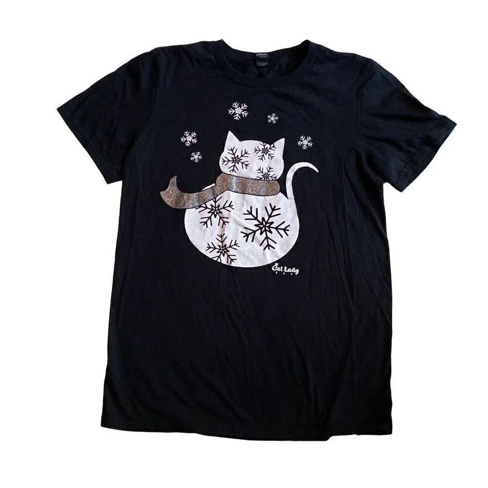 Cat Lady Christmas Tee